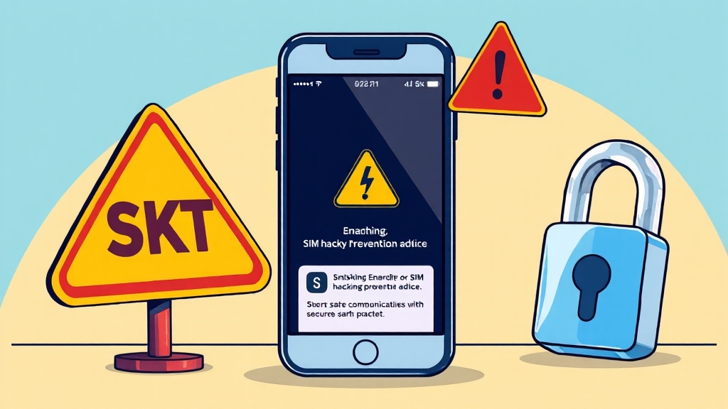 유심 관련 주의사항 (cartoon 스타일)