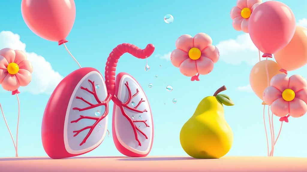 가정에서 실천할 수 있는 기관지염 관리법 (cartoon 스타일)