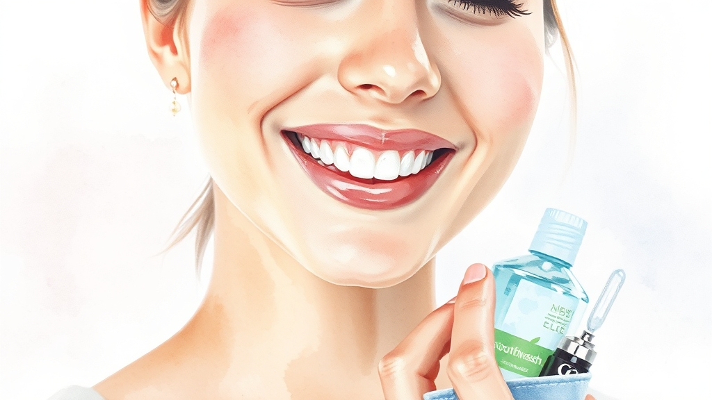 편도결석 예방 관리법 (watercolor 스타일)