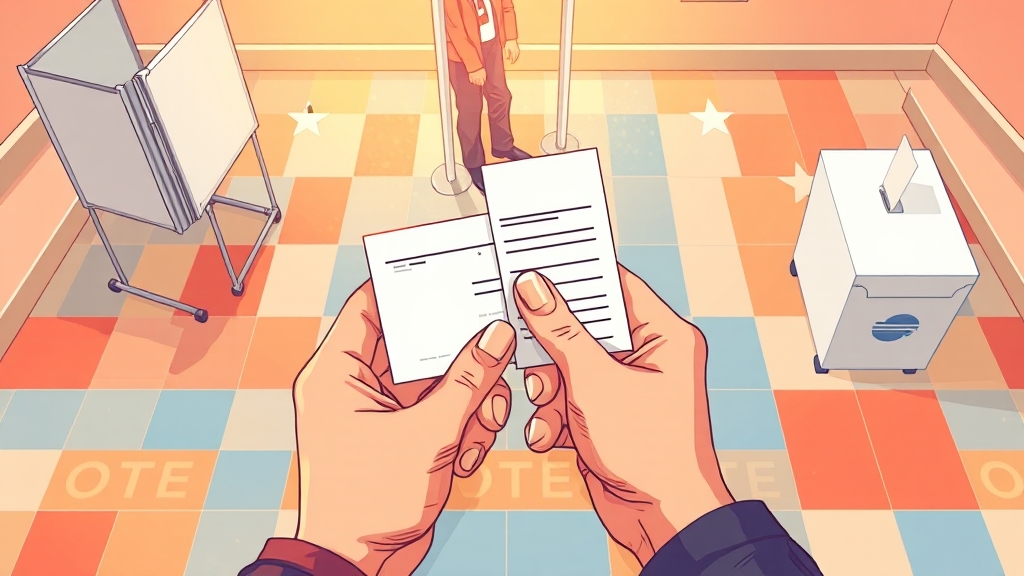 사전투표, 어떻게 진행될까요? (illustration 스타일)