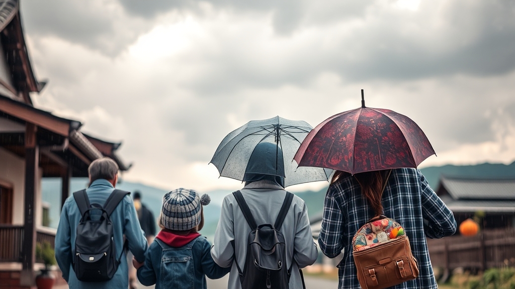 추석 연휴 날씨 예보 (realistic 스타일)