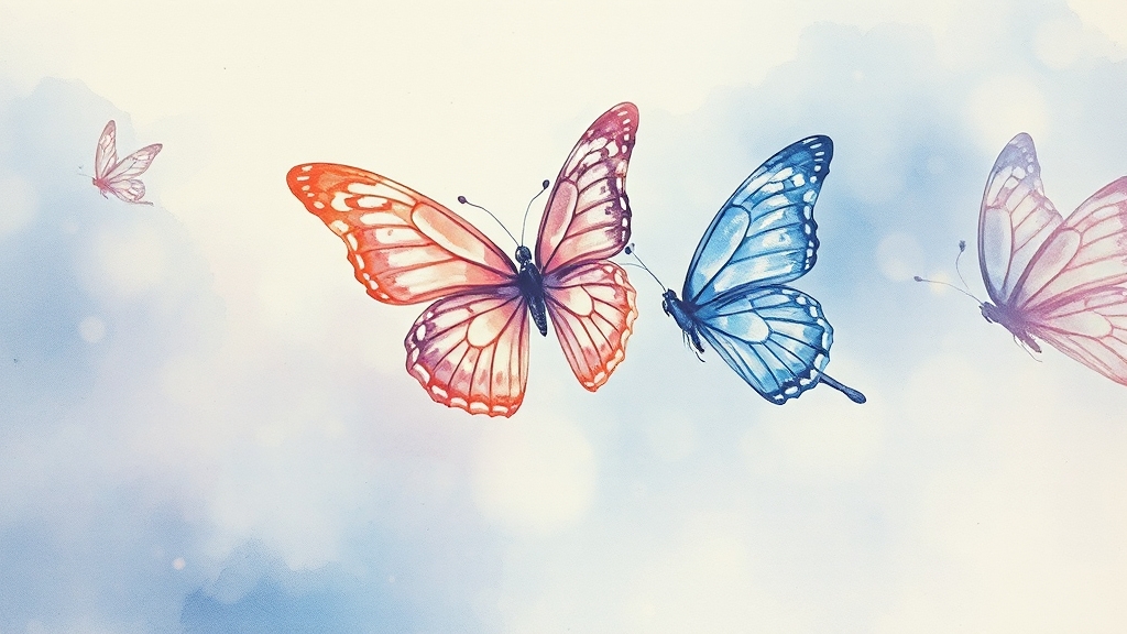 나비 효과: 작은 변화의 놀라운 힘 (watercolor 스타일)