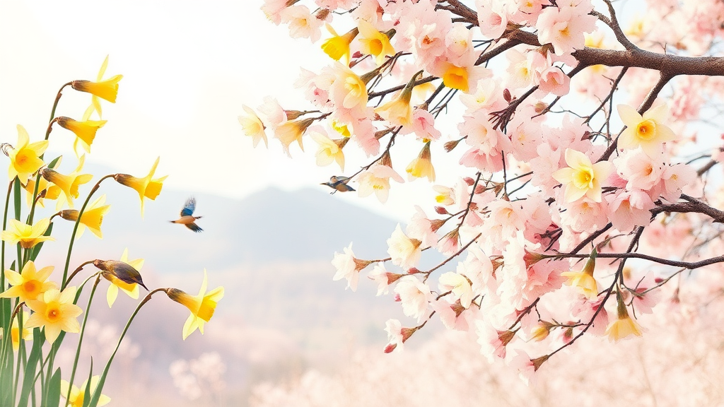 봄 여행, 놓치면 후회할 특별한 경험 (watercolor 스타일)