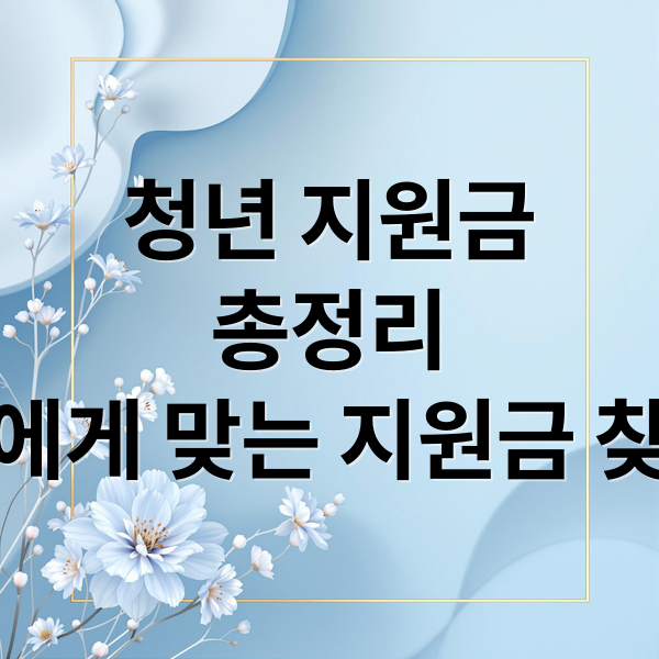 청년 지원금
총정리
나에게 맞는 지원금 찾기 (청년 필수 신청 지원금 한눈 총정리 가이드)