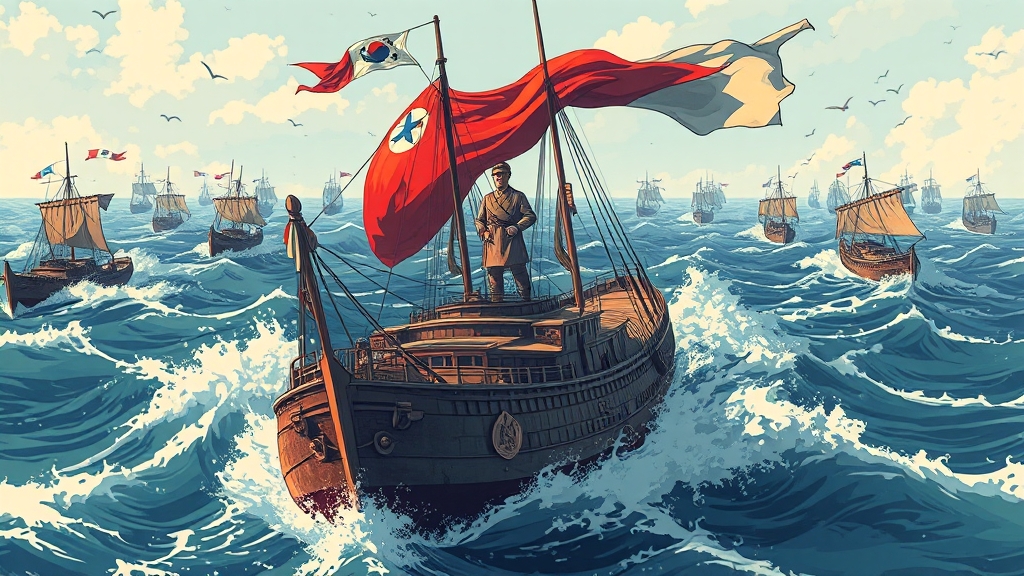 명량대첩, 역사적 의미 (illustration 스타일)