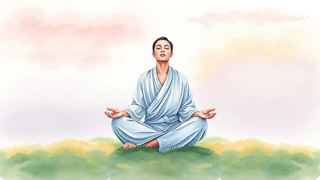 호흡 명상, 어떻게 시작할까요? (watercolor 스타일)