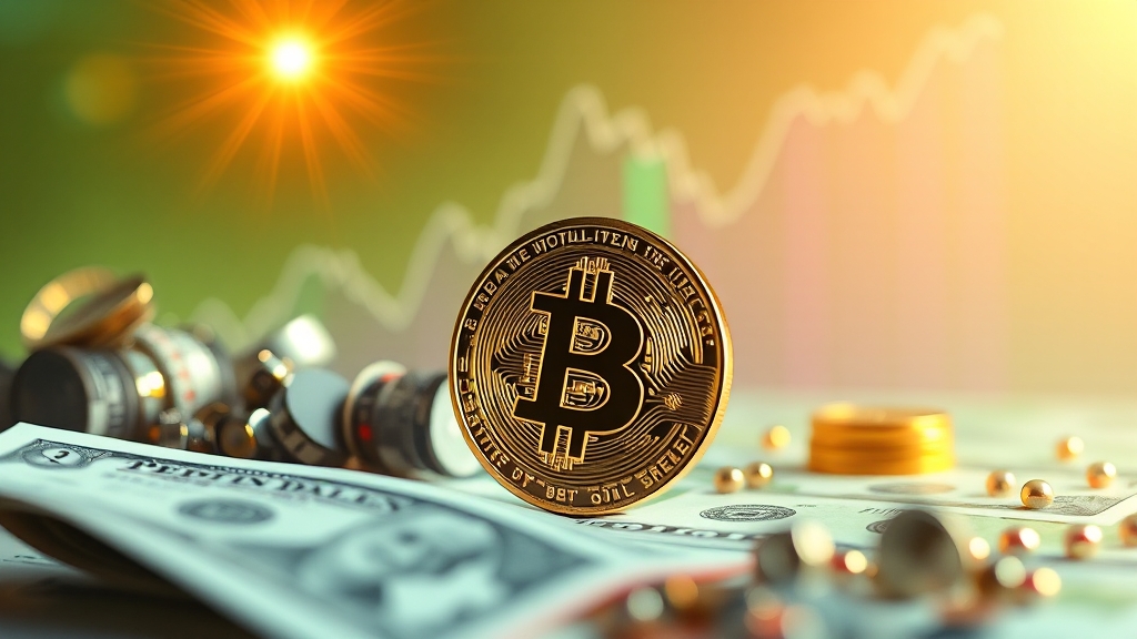 비트코인과 거시 경제의 관계 (realistic 스타일)