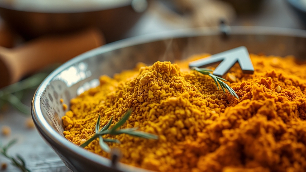 커큐민 흡수율 높이는 방법 (realistic 스타일)