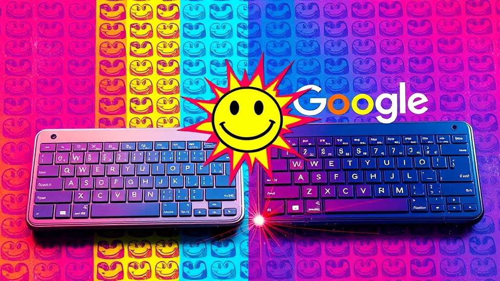 삼성 vs 구글 키보드 비교 (popart 스타일)