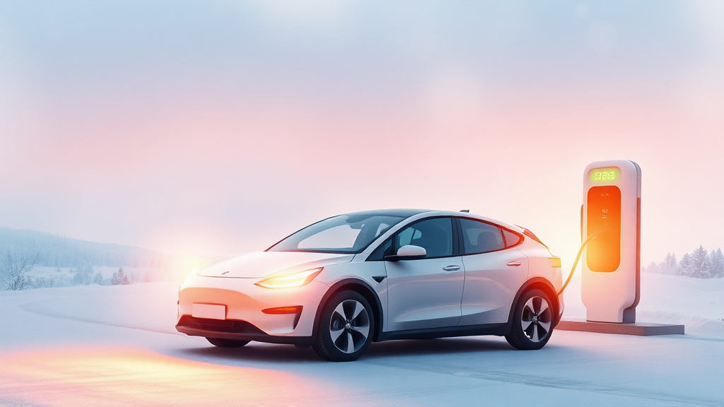 겨울철 주행 팁: 효율적인 배터리 사용법 (watercolor 스타일)