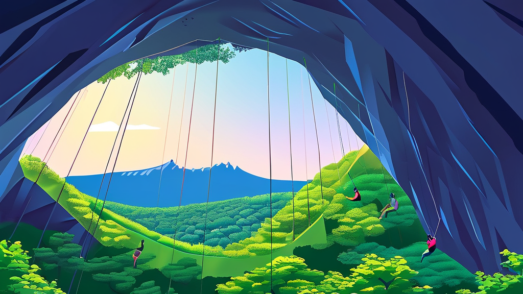 건강과 즐거움을 동시에: 배봉산 복합공원의 체육 시설 및 액티비티 (illustration 스타일)