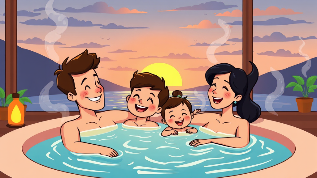 온천 여행 후기 (cartoon 스타일)