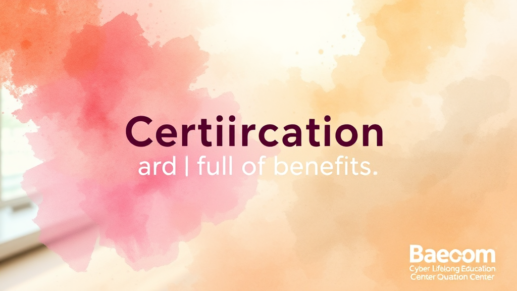 자격증 취득, 혜택이 궁금해요! (watercolor 스타일)