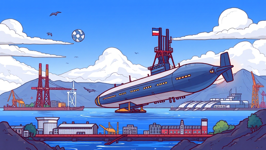 원자력 산업 협력 확대 (cartoon 스타일)