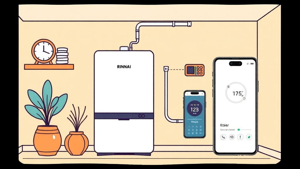 보일러 스마트 기능 활용법 (illustration 스타일)