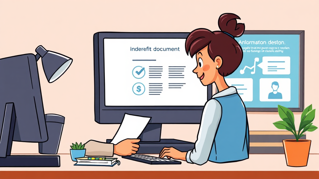 실업급여, 온라인으로 신청해요! (cartoon 스타일)