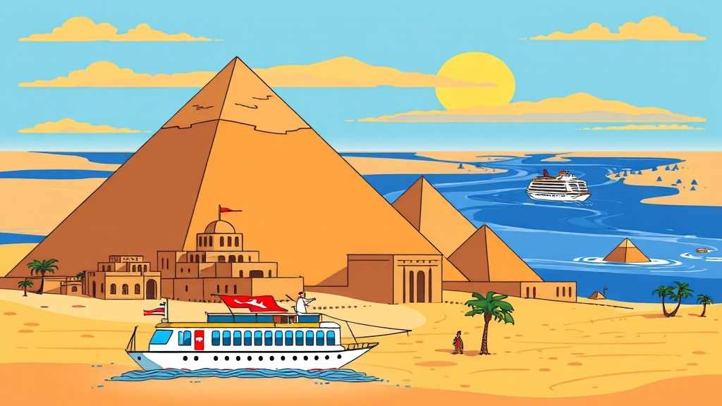 이집트 7박 8일 핵심 요약 (cartoon 스타일)