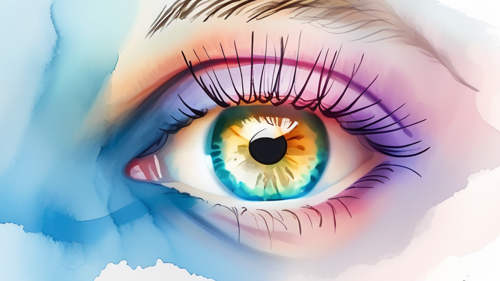 황반변성, 조기 검진의 중요성 (watercolor 스타일)