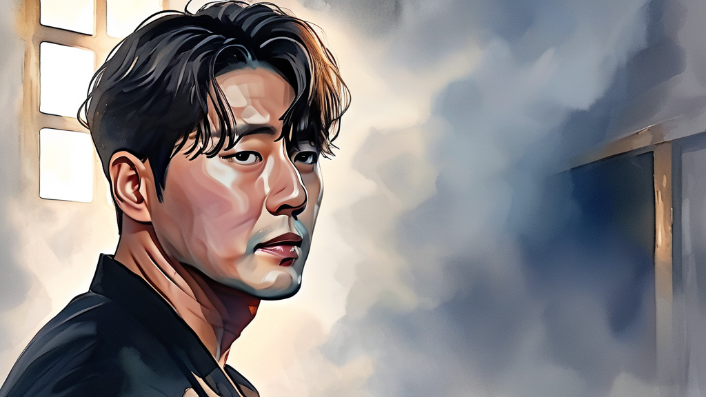 새로운 빌런의 등장과 예측 불허의 긴장감 (watercolor 스타일)