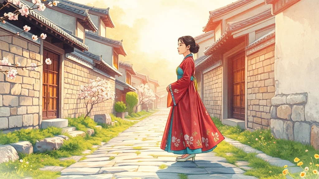주요 촬영지의 아름다운 풍경 (illustration 스타일)