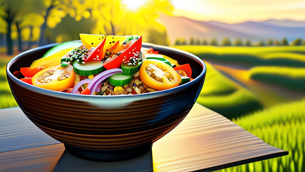 봄나물 비빔밥: 봄의 싱그러움을 담다 (realistic 스타일)