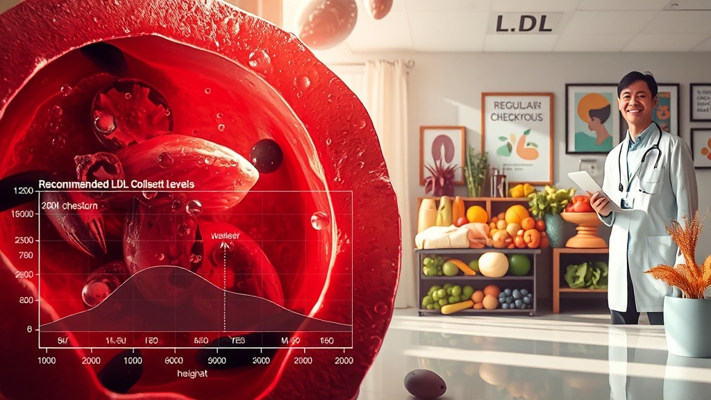 LDL 콜레스테롤 정상 수치 (realistic 스타일)