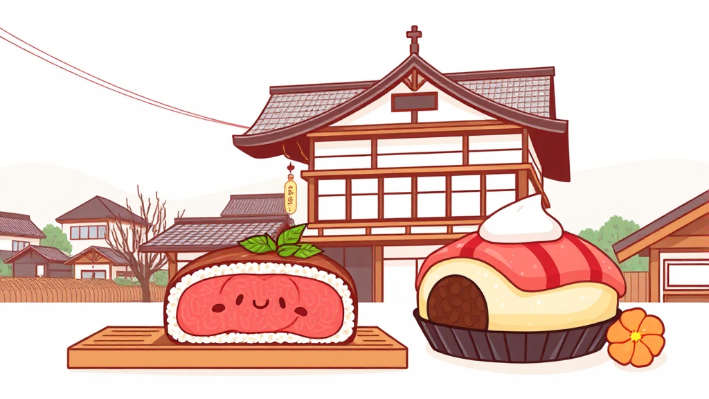 현지인 추천 맛집 탐방 (illustration 스타일)