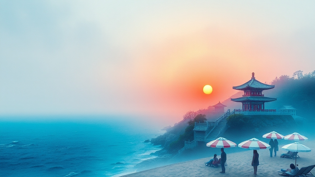 주변 관광 정보 (watercolor 스타일)