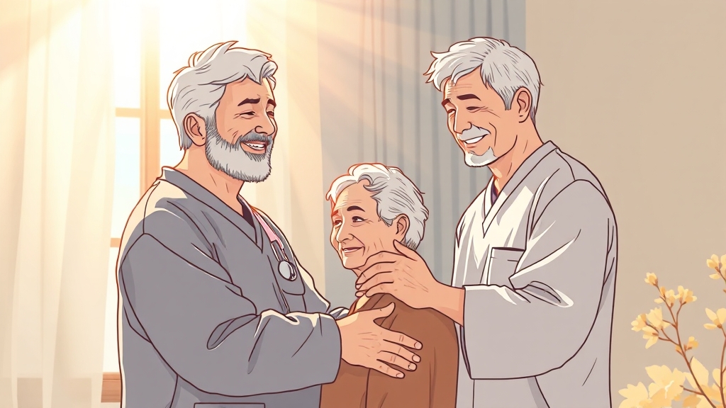남자 요양보호사의 미래 전망 (illustration 스타일)