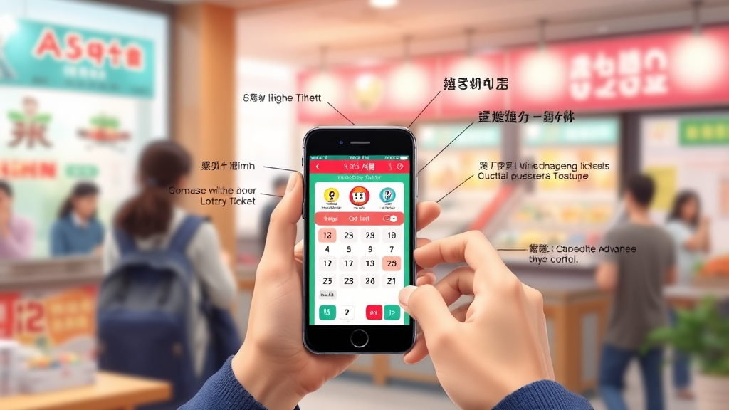 스마트폰으로 로또 사는 법: 동행복권 앱 활용 가이드 (realistic 스타일)