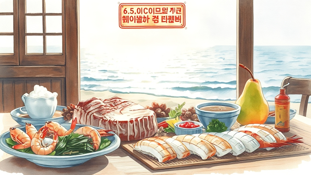 6시 내고향 맛집 탐방: 로컬 맛집 정보 (watercolor 스타일)