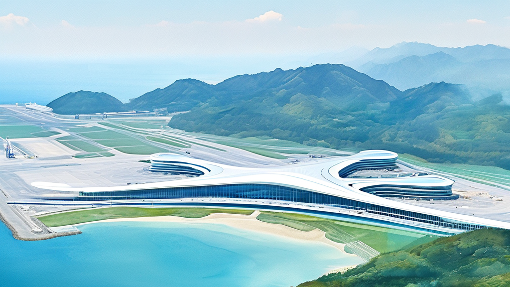 신규 공항 및 주택 건설 수주 현황 (watercolor 스타일)