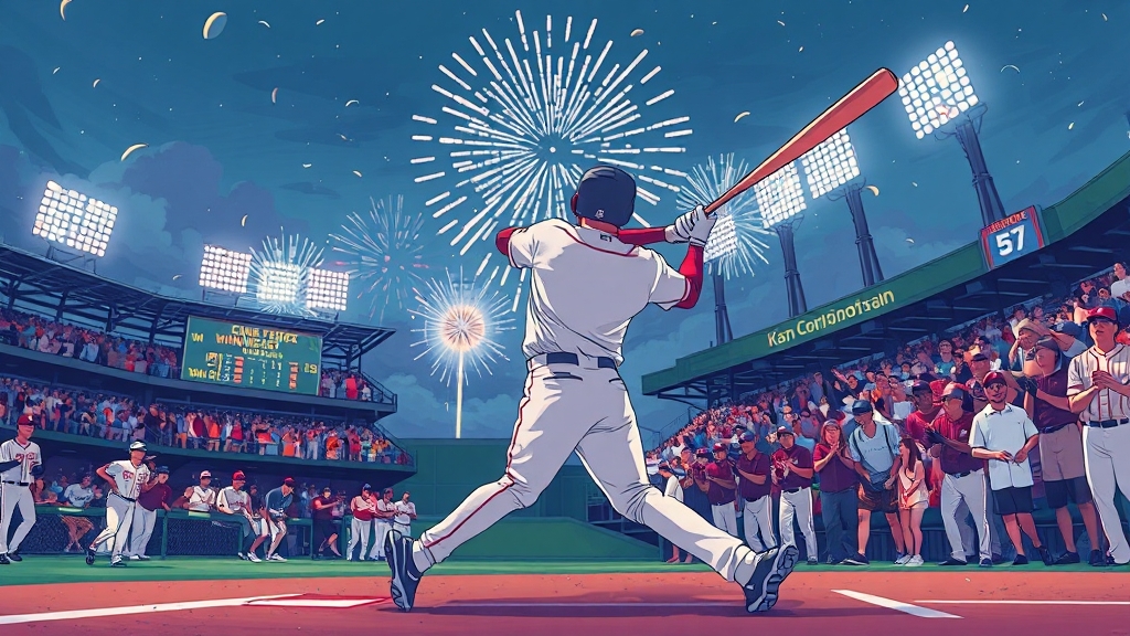 MVP 김현수, 빛나는 활약 (illustration 스타일)