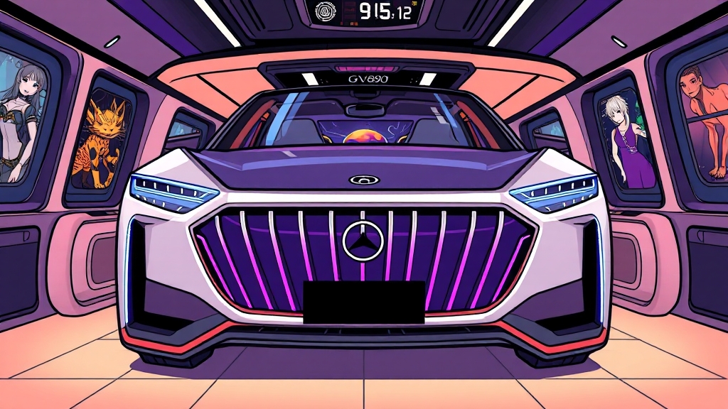 GV80 하이브리드 디자인 특징 (cartoon 스타일)