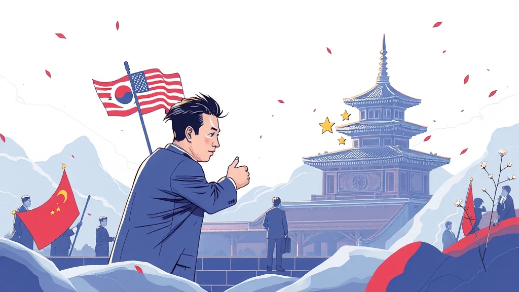 한중 관계에 미치는 영향 (illustration 스타일)