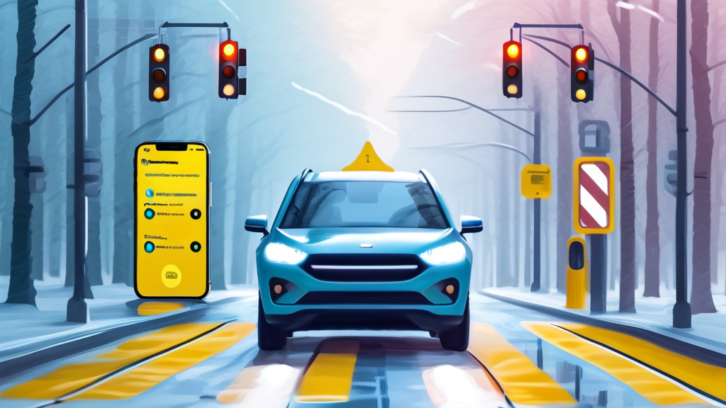 신호위반 범칙금 및 과태료 납부 방법과 절차 (watercolor 스타일)