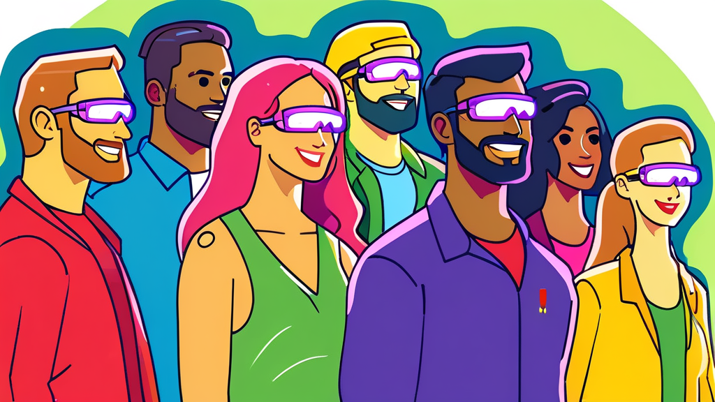 AI 시대, 정부와 기업의 역할 (cartoon 스타일)