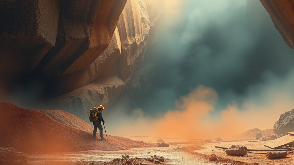 주요 광산 생산 차질 영향 (watercolor 스타일)