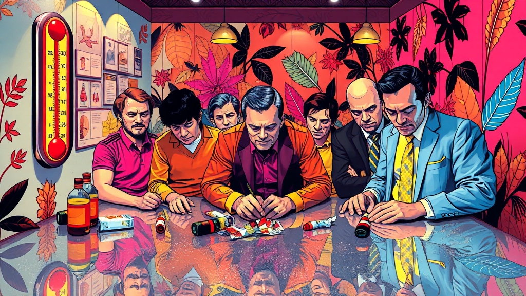 생활 습관과 환경 영향 (popart 스타일)