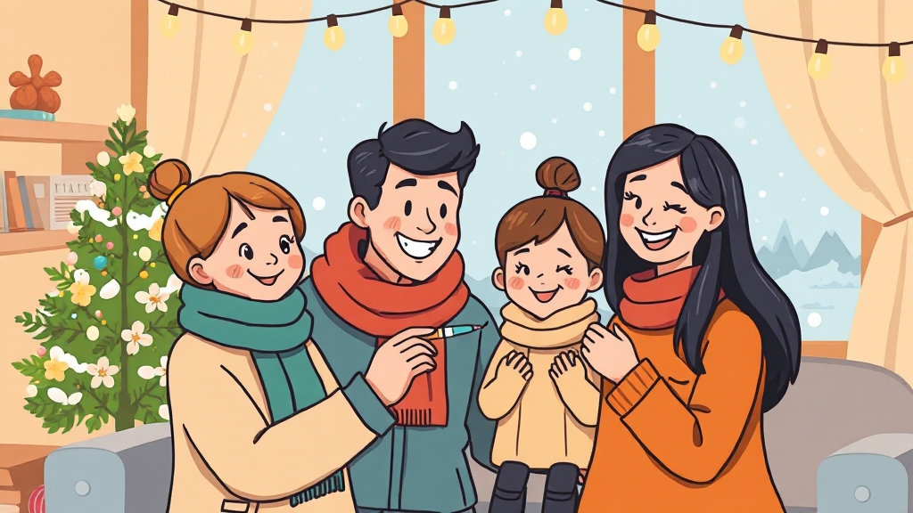 건강한 겨울, 독감 이겨내세요! (cartoon 스타일)