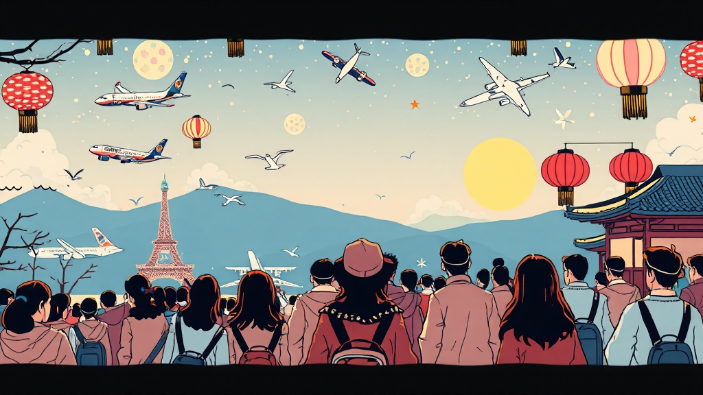 추석 연휴 활용 팁 (illustration 스타일)