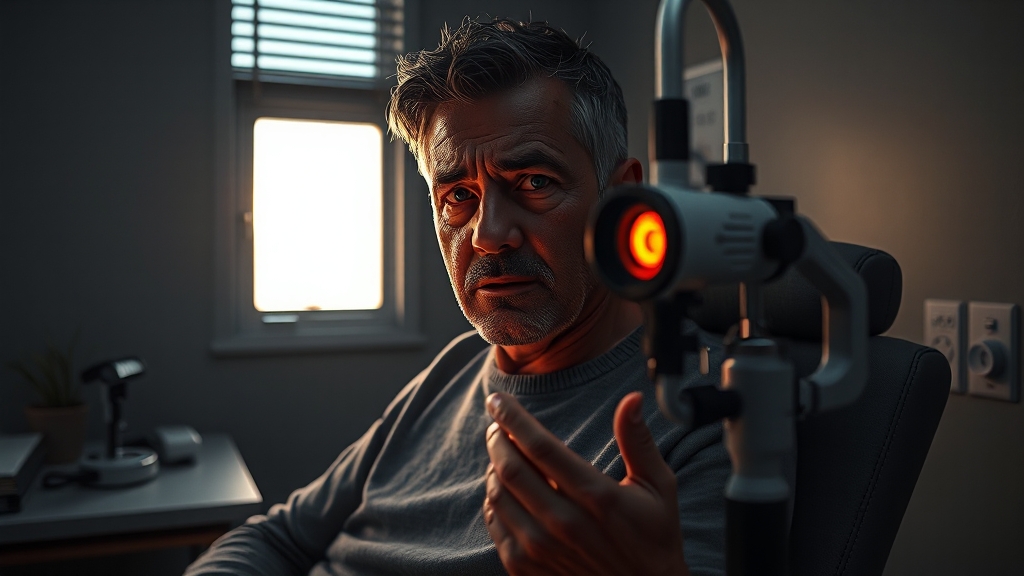 눈 충혈, 병원 가야 할까? (realistic 스타일)