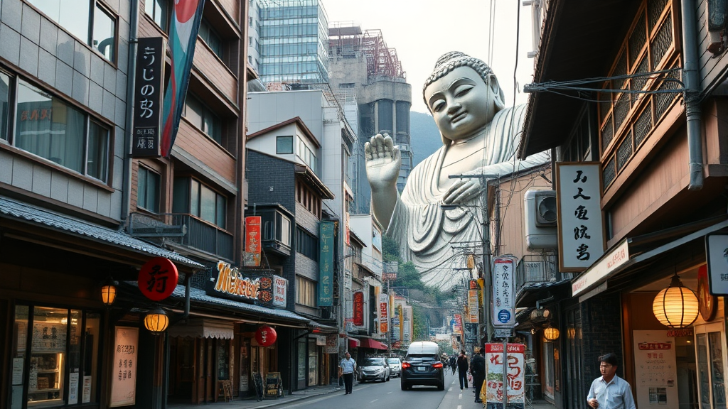 우치코 & 오즈: 전통의 아름다움을 담은 근교 여행 (realistic 스타일)