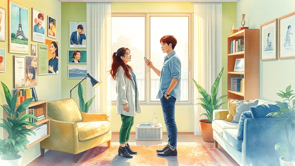 드라마 ‘내 여자친구는 상남자’ 결론 (watercolor 스타일)