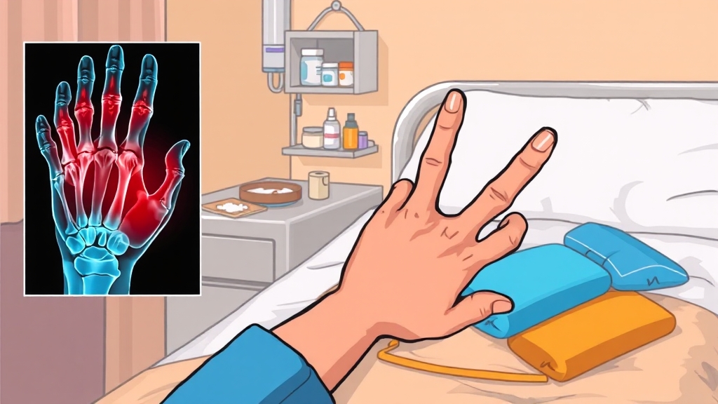 통증 치료: 병원 & 자가 관리 (cartoon 스타일)