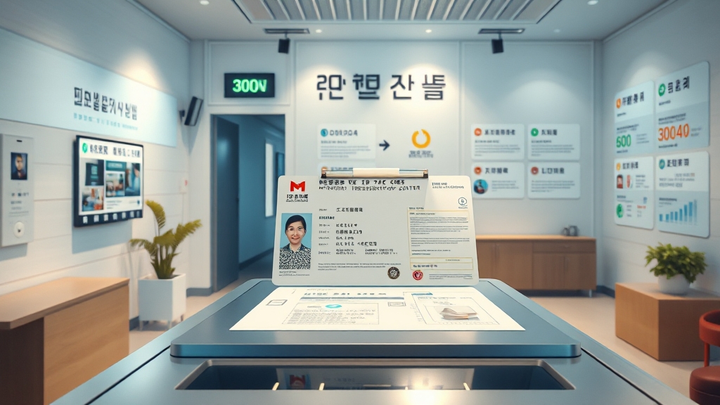 발급 방법: 온라인 vs 오프라인 (realistic 스타일)