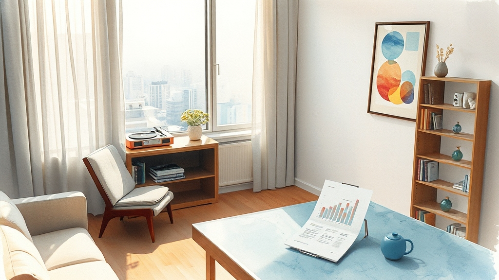 국내 부동산 시장 & 제약·바이오 (watercolor 스타일)