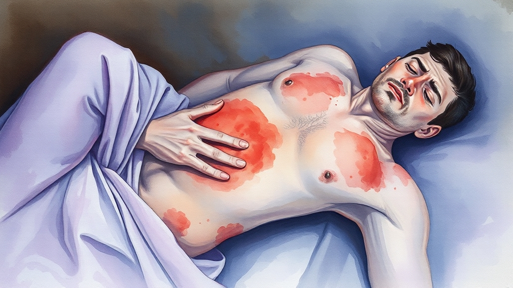 초기 증상, 감기랑 비슷하다고요? (watercolor 스타일)