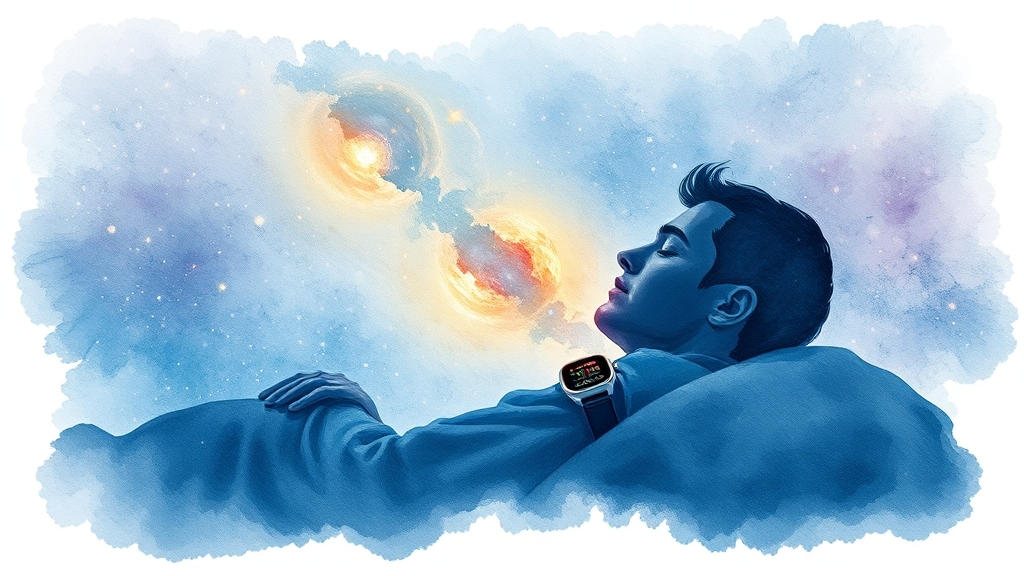 수면 패턴 이해하기 (watercolor 스타일)