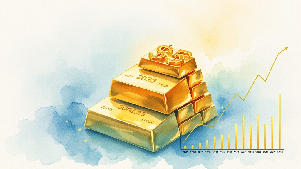 2025년 금값 전망은? (watercolor 스타일)